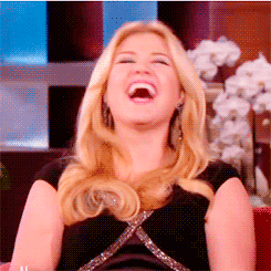 Kelly Clarkson laughing Gif