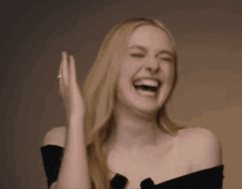 Lady laughing Gif