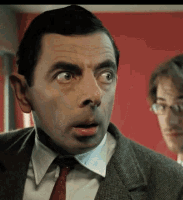 Mr bean make face funny Gif